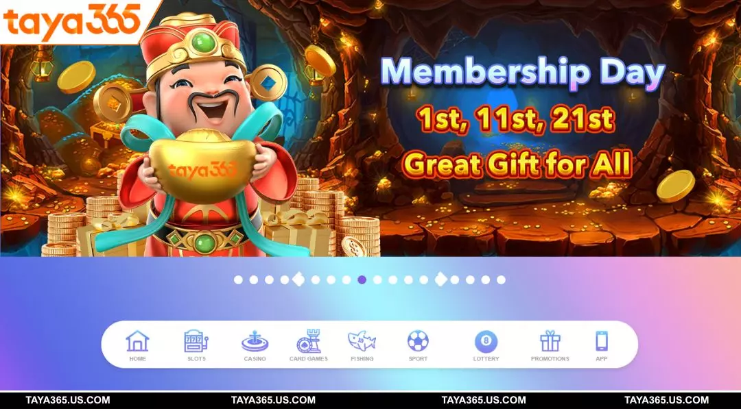 Modern TAYA365 casino interface with engaging features