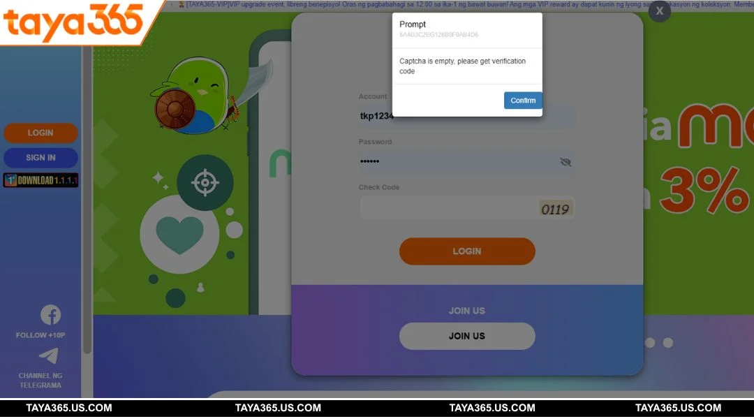 Recover your TAYA365 login password easily with simple secure steps