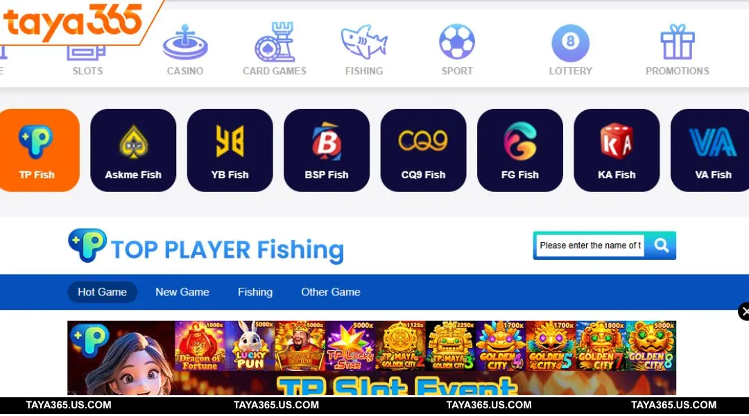 Top game publishers at TAYA Fishing