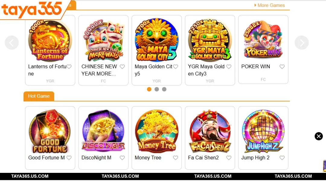 Top games not to be missed when visiting TAYA365 Slots