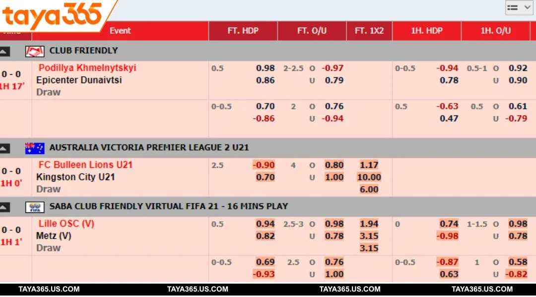 You can place bets on tournaments and leagues from all around the world